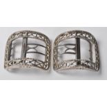 ANTIQUE GEORGIAN SILVER BELT BUCKLES