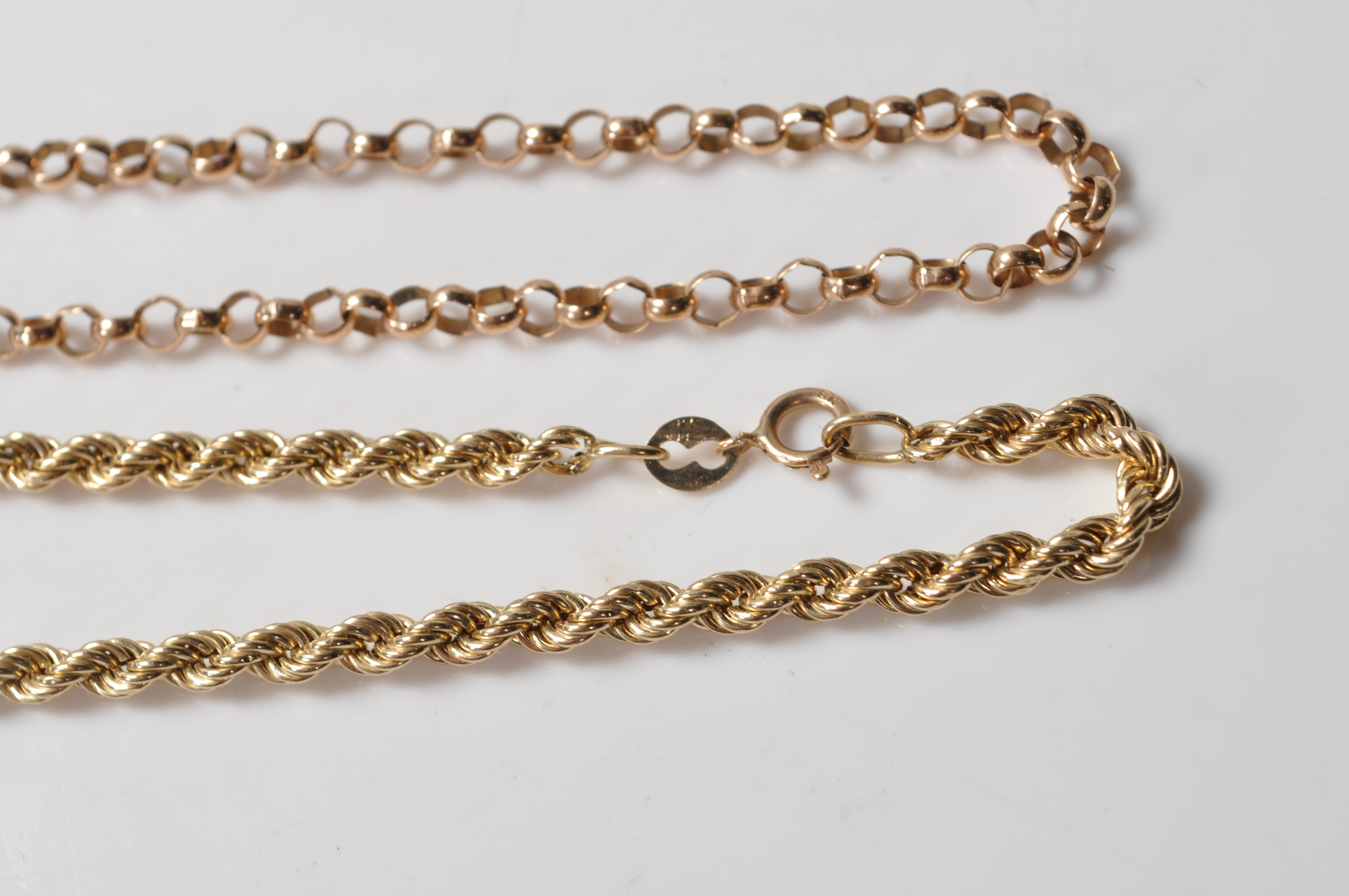 TWO STAMPED 9CT GOLD BRACELET - Image 2 of 4