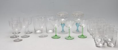 LARGE COLLECTION OF 19TH AND 20TH CENTURY CUT CRYSTAL GLASSES