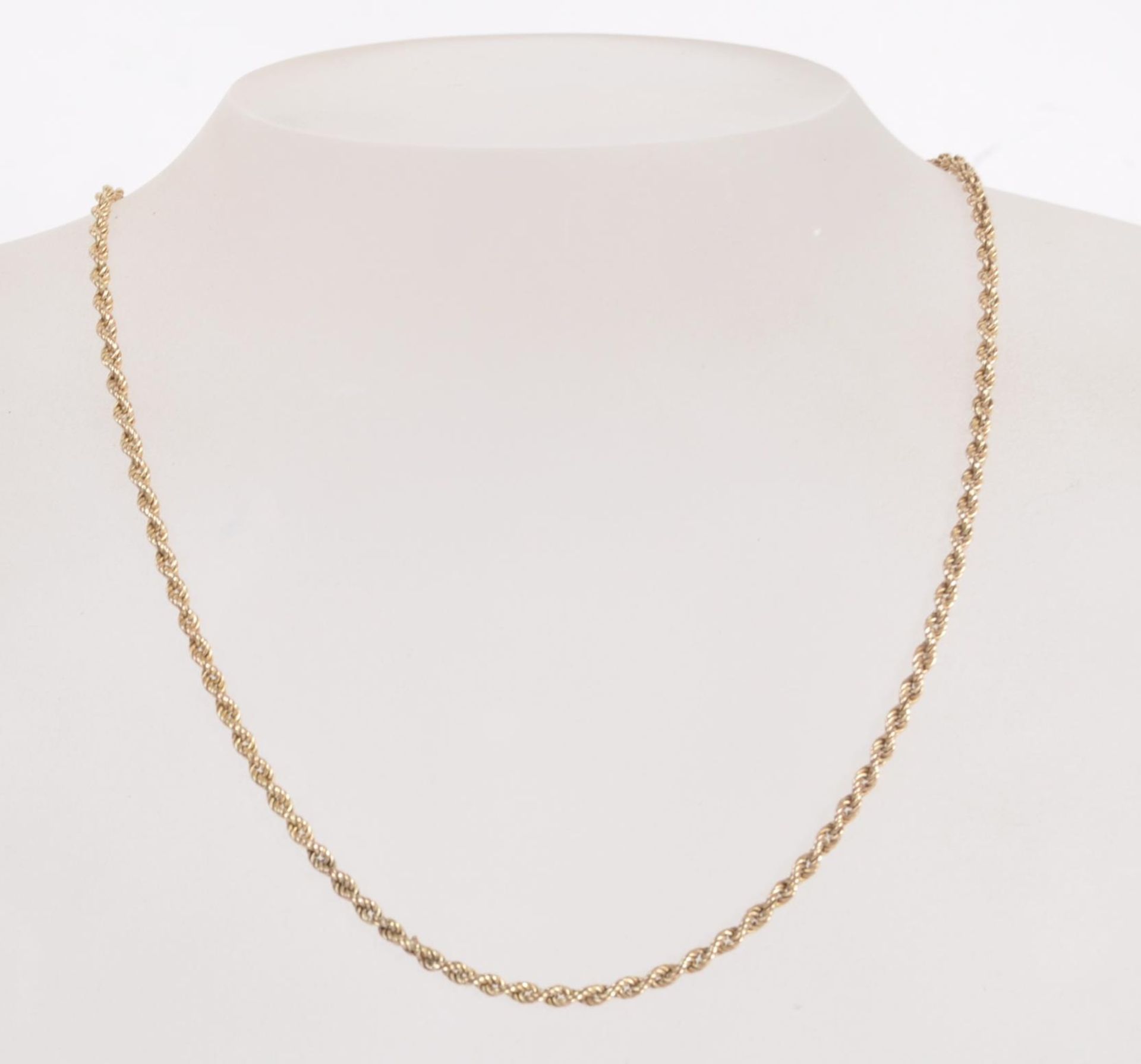 9CT GOLD ROPE TWIST NECKLACE CHAIN