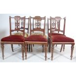 SET 6 VICTORIAN LATE 19TH CENTURY MAHOGANY DINING CHAIRS