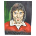 ARTIST'S PAINTING DEPICTING FOOTBALLER GEORGE BEST