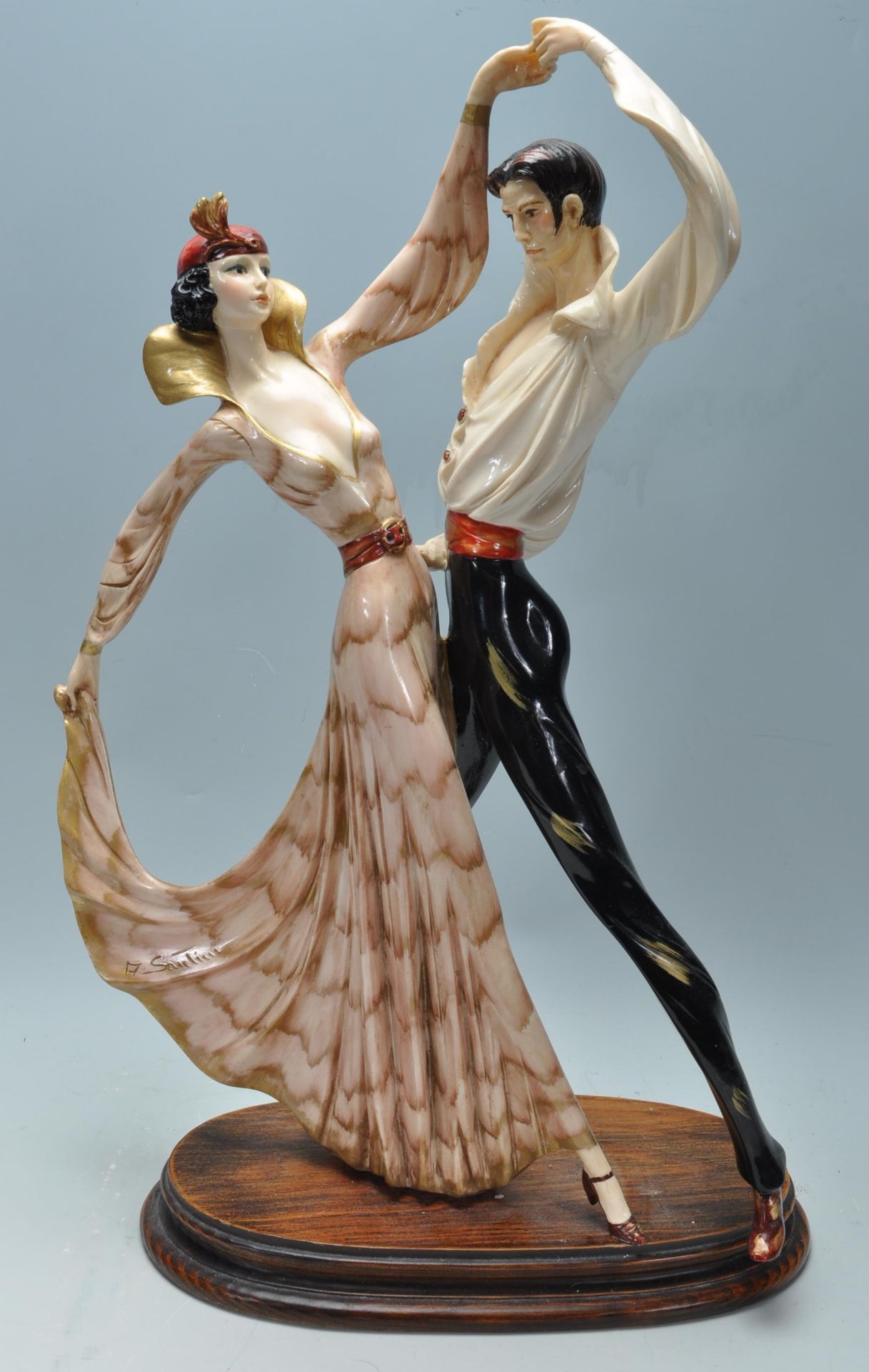 CAPODIMONTE SANTINI FIGURE OF TWO DANCERS