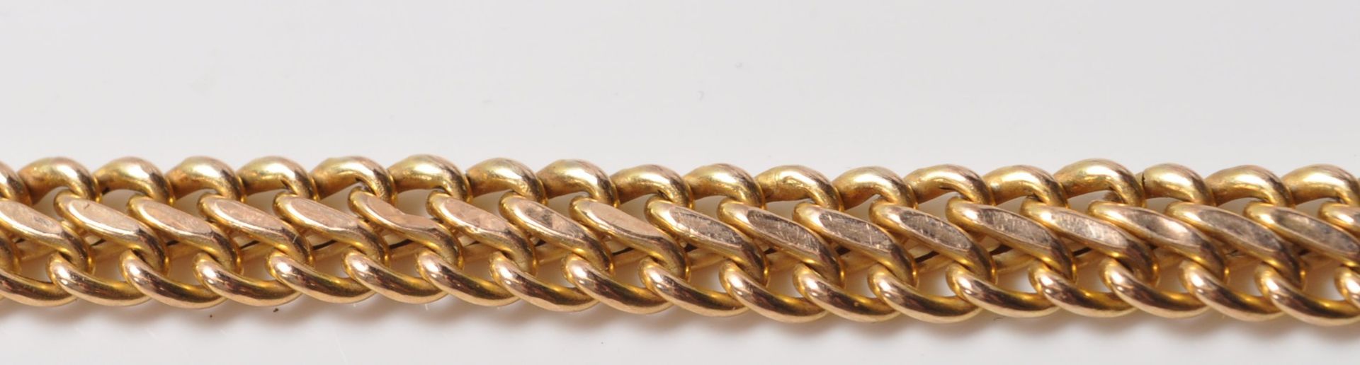 9CT GOLD FLATLINK BRACELET CHAIN - Image 6 of 8