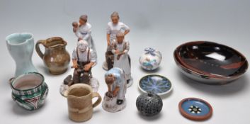 COLLECTION OF RETRO VINTAGE 20TH CENTURY STUDIO ART POTTERY