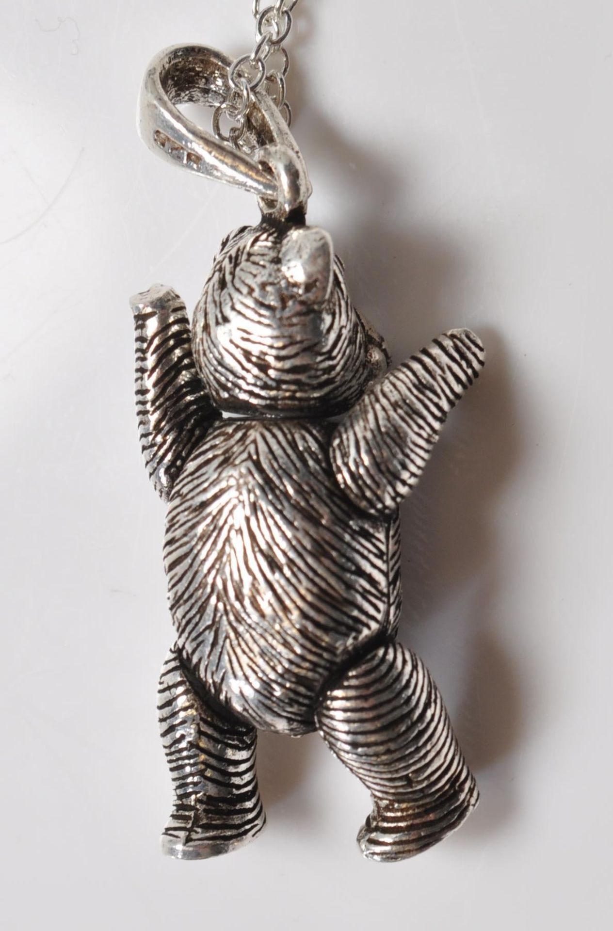 STAMPED 925 SILVER TEDDYBEAR PENDANT NECKLACE. - Image 6 of 8