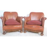 PAIR OF VINTAGE 1930'S STYLE CLUB ARMCHAIRS