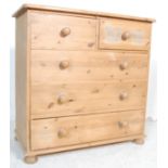 VICTORIAN STYLE COUNTRY PINE CHEST OF DRAWERS