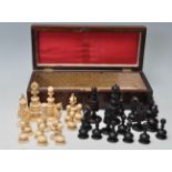 GROUP OF ANTIQUE 19TH CENTURY VICTORIAN IVORY CHESS PIECES