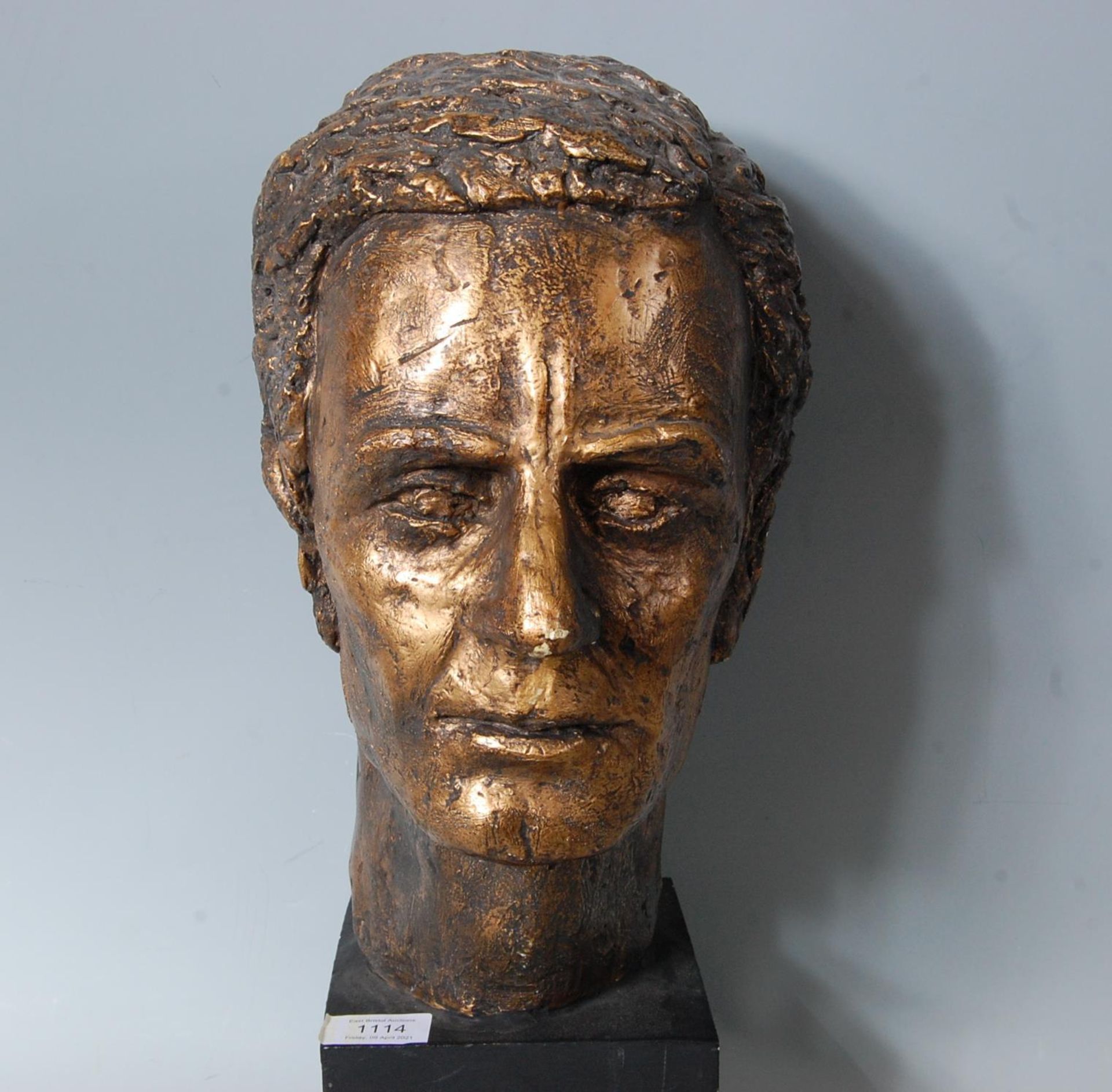 RETRO VINTAGE LATE 20TH CENTURY BUST OF A MANS HEAD - Image 2 of 5