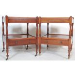 TWO GEORGE III STYLE MAHOGANY LAMP TABLES