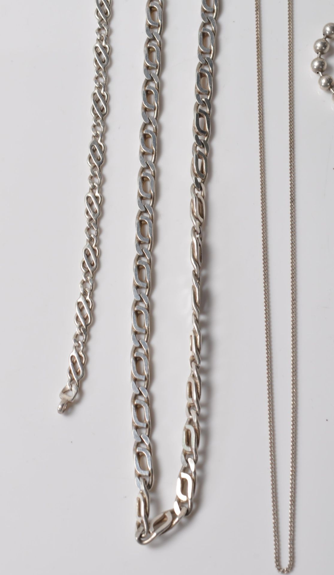 COLLECTION OF SILVER STAMPED 925 NECKLACES AND ONE BRACELET. - Image 2 of 11
