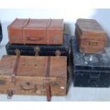 EARLY 20TH CENTURY SHIPPING TRUNKS