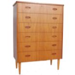 CIRCA 1960’S TEAK WOOD DANISH INSPIRED CHEST OF DRAWERS