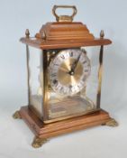 VINTAGE SCHATZ GLASS CASED MANTEL CLOCK