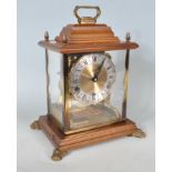 VINTAGE SCHATZ GLASS CASED MANTEL CLOCK