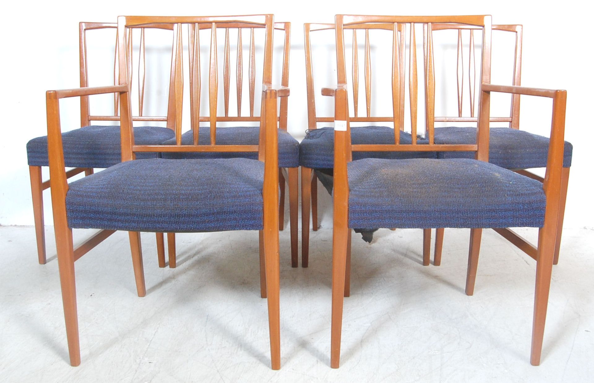 SIX MID CENTURY GORDON RUSSELL DINING CHAIRS