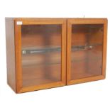 LATE 20TH CENTURY TEAK WOOD AND GLASS WALL HANGING CABINET
