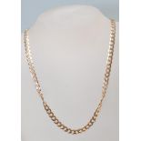 9CT GOLD FLAT LINK NECKLACE