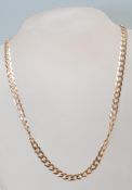 9CT GOLD FLAT LINK NECKLACE