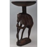 20TH CENTURY AFRICAN TRIAL WOODEN MONKEY STOOL