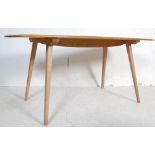 RETRO VINTAGE 1960S MID 20TH CENTURY BEECH AND ELM REFECTORY DINING TABLE