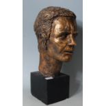 RETRO VINTAGE LATE 20TH CENTURY BUST OF A MANS HEAD