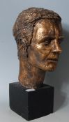 RETRO VINTAGE LATE 20TH CENTURY BUST OF A MANS HEAD