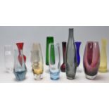LARGE QUANTITY OF VINTAGE STUDIO ART GLASS VASES