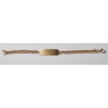 9CT GOLD IDENTIFICATION BRACELET