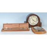 GARRARD MANTEL CLOCK, BAROMETER AND LUMBER PUNCTURE TOOL