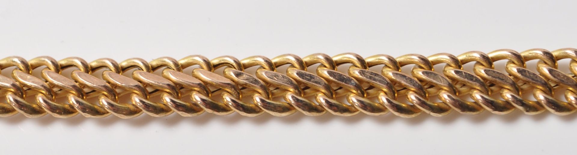 9CT GOLD FLATLINK BRACELET CHAIN - Image 3 of 8