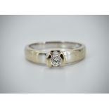 An 18ct White Gold Single Stone Diamond Ring