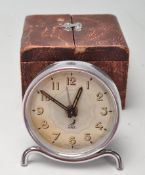 EARLY 20TH CENTURY ART DECO FRENCH TRAVELLING ALARM CLOCK