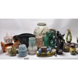 LARGE COLLECTION OF 20TH CENTURY STUDIO ART POTTERY