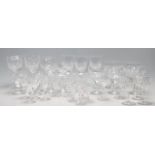 LARGE QUANTITY OF CRYSTAL GLASS DRINKING GLASSES