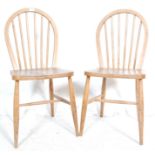 1960'S ERCOL BEECH AND ELM HOOP BACK DINING CHAIRS