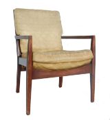 VINTAGE RETRO 20TH CENTURY SHOW WOOD FRAME ARMCHAIR / EASY CHAIR BY CINTIQUE