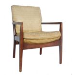 VINTAGE RETRO 20TH CENTURY SHOW WOOD FRAME ARMCHAIR / EASY CHAIR BY CINTIQUE