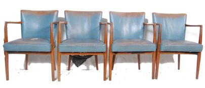 FOUR VINTAGE RETRO DINING CHAIRS IN THE MANER OF JOHANNES HANSEN