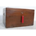 1930'S OAK RECTANGULAR CUTLERY CANTEEN BOX