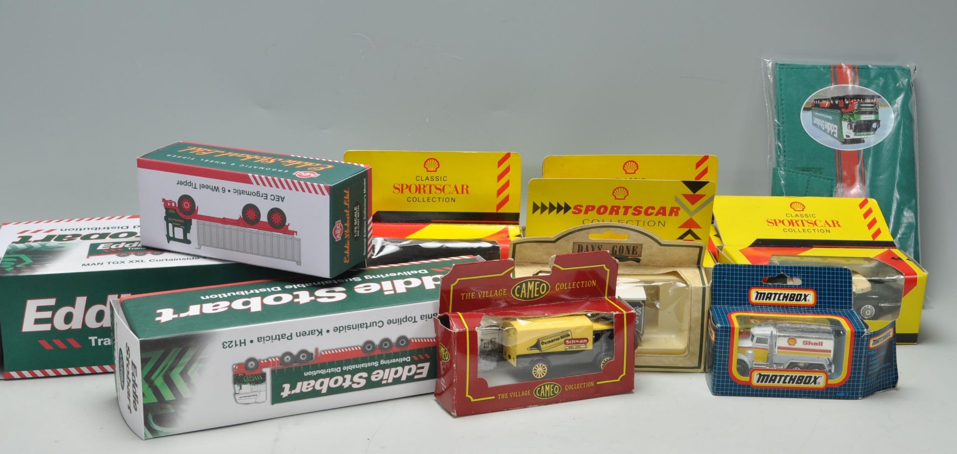 COLLECTION OF VINTAGE 20TH CENTURY DIE CAST MODELS AND EDDIE STOBART RELATED MEMORABILIA