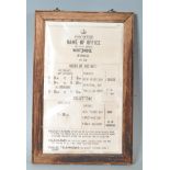 POST OFFICE - ORIGINAL VINTAGE WOODEN FRAME