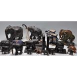 LARGE COLLECTION OF VINTAGE 20TH CENTURY ELEPHANT FIGURINES