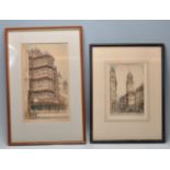 OF LOCAL / BRISTOL INTEREST - EDWARD W SHARLAND TWO ETCHINGS