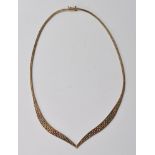 9CT GOLD TRI TONE COLLAR NECKLACE