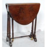 VICTORIAN BURR WALNUT SUTHERLAND OCCASIONAL TABLE