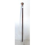 19TH CENTURY VICTORIAN ROSEWOOD WALKING CANE