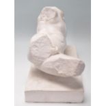 20TH CENTURY MARBLE COMPOSITE CLASSICAL TORRSO RAISED ON A PLINTH BASE