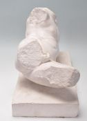 20TH CENTURY MARBLE COMPOSITE CLASSICAL TORRSO RAISED ON A PLINTH BASE